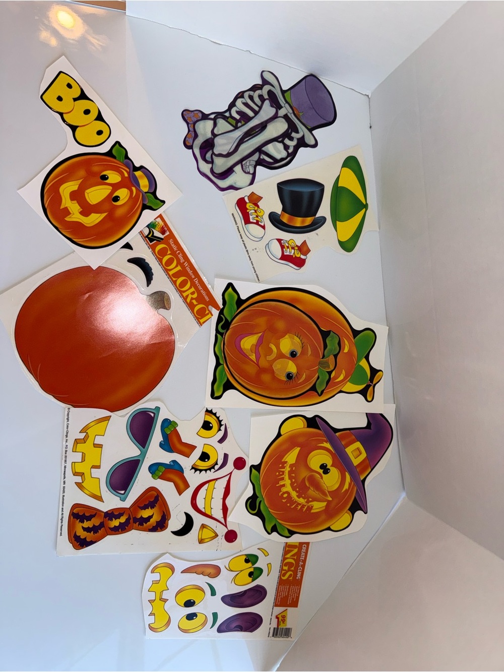 VINTAGE HALLOWEEN 90s spooky pumpkin window clings